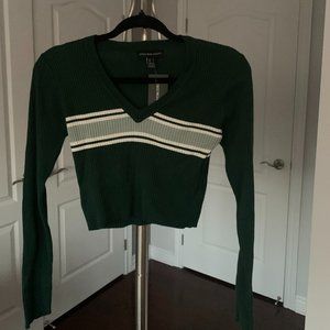 Emarald Green Bardot striped tee - Streetwear Society - Fall Apparell